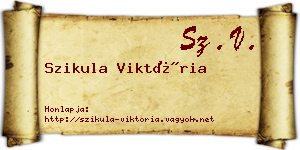 Szikula Viktória névjegykártya